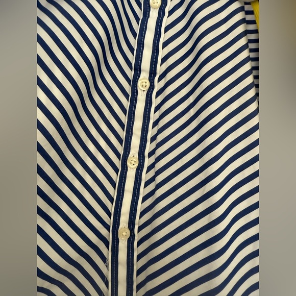 Polo Ralph Laurent Striped Blue and White Kids Dress with Belt - Picture 6 of 15